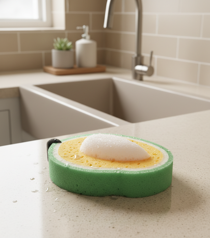 Fruit-Pattern Thickened Sponge - KitchHaus